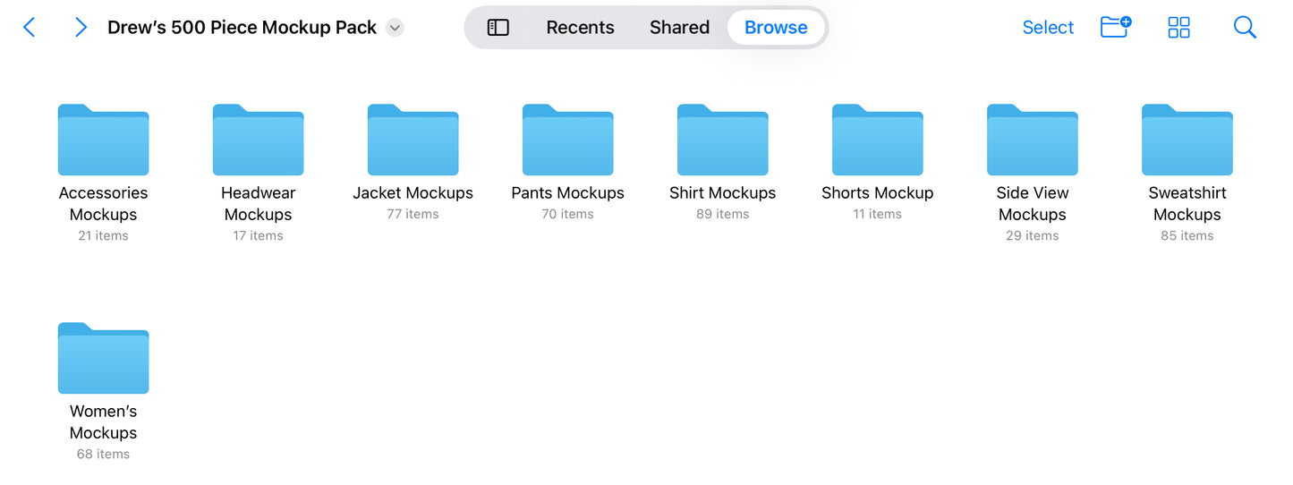 Drew's 500 Piece Mockup Pack